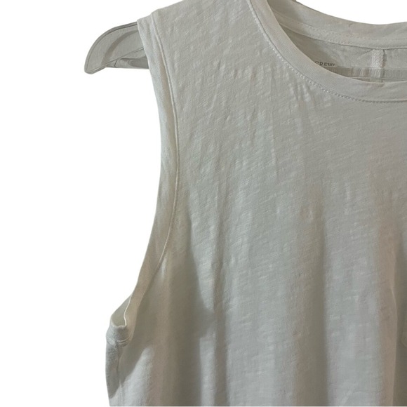 J Crew Shirt Womens White Girlfriend pocket tank top medium CJ049 NWT - Picture 6 of 14